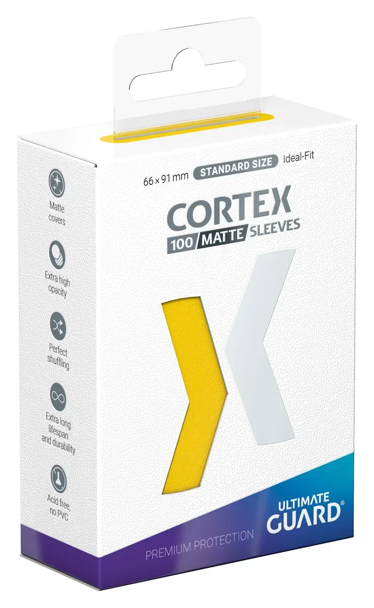 CORTEX SLEEVES MATTE STANDARD SIZE (100) - YELLOW - Image 2