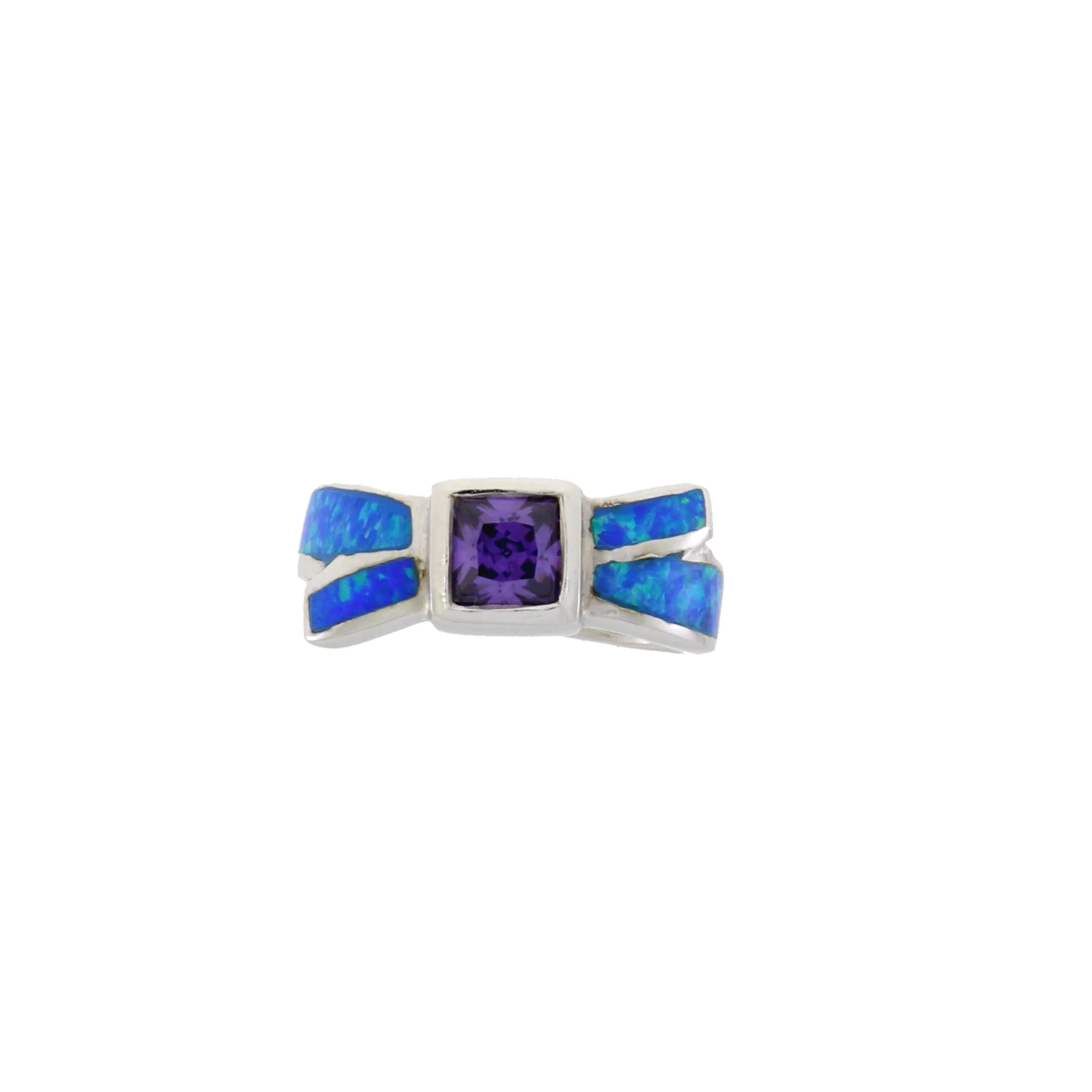 Created Opal Ring Sterling Silver - Image 2