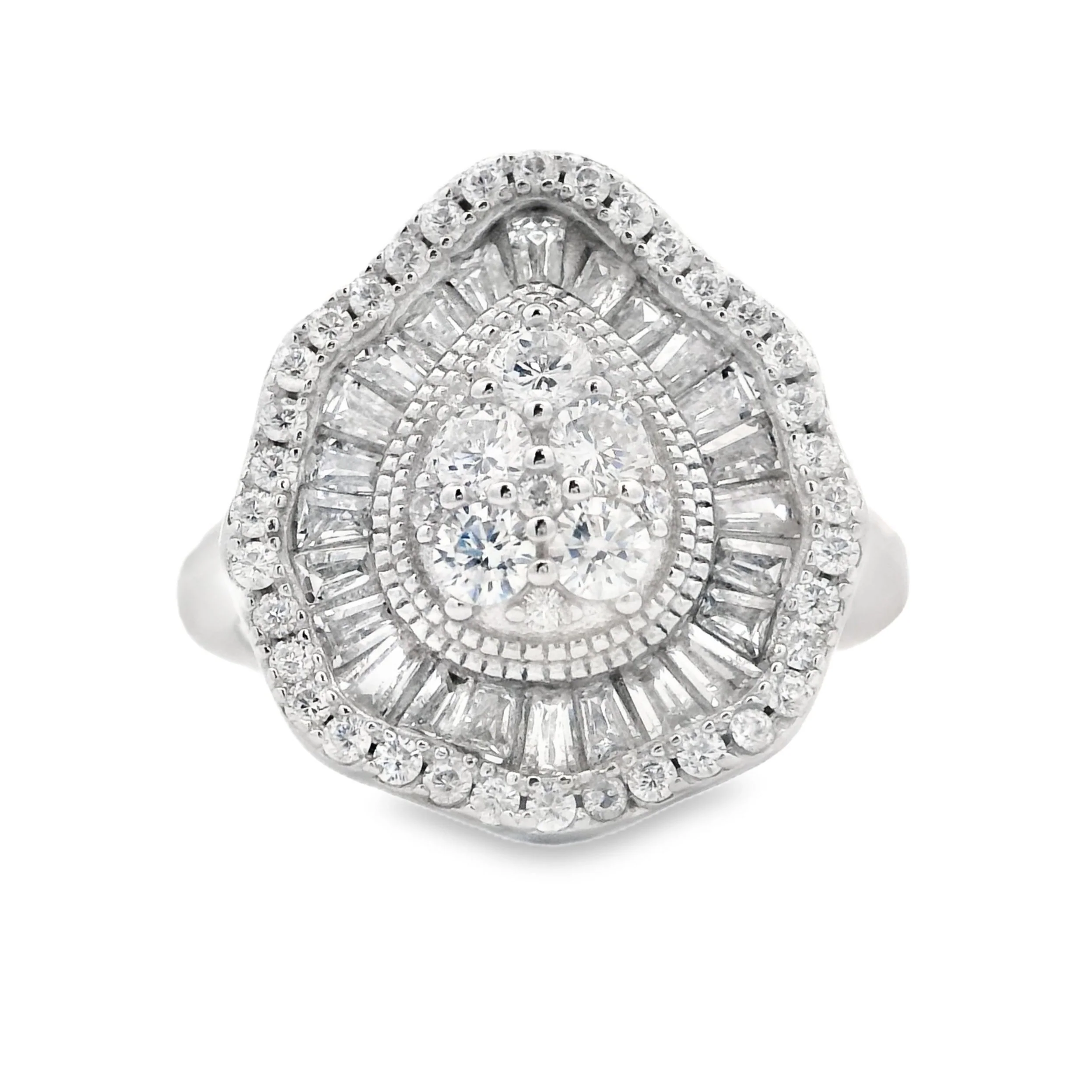 Cubic Zirconium Ring Sterling Silver - Image 3