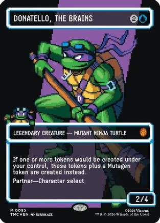 Donatello, the Brains (0085) (Borderless) (Surge Foil) (TMC-085) - Commander: Teenage Mutant Ninja Turtles Foil
