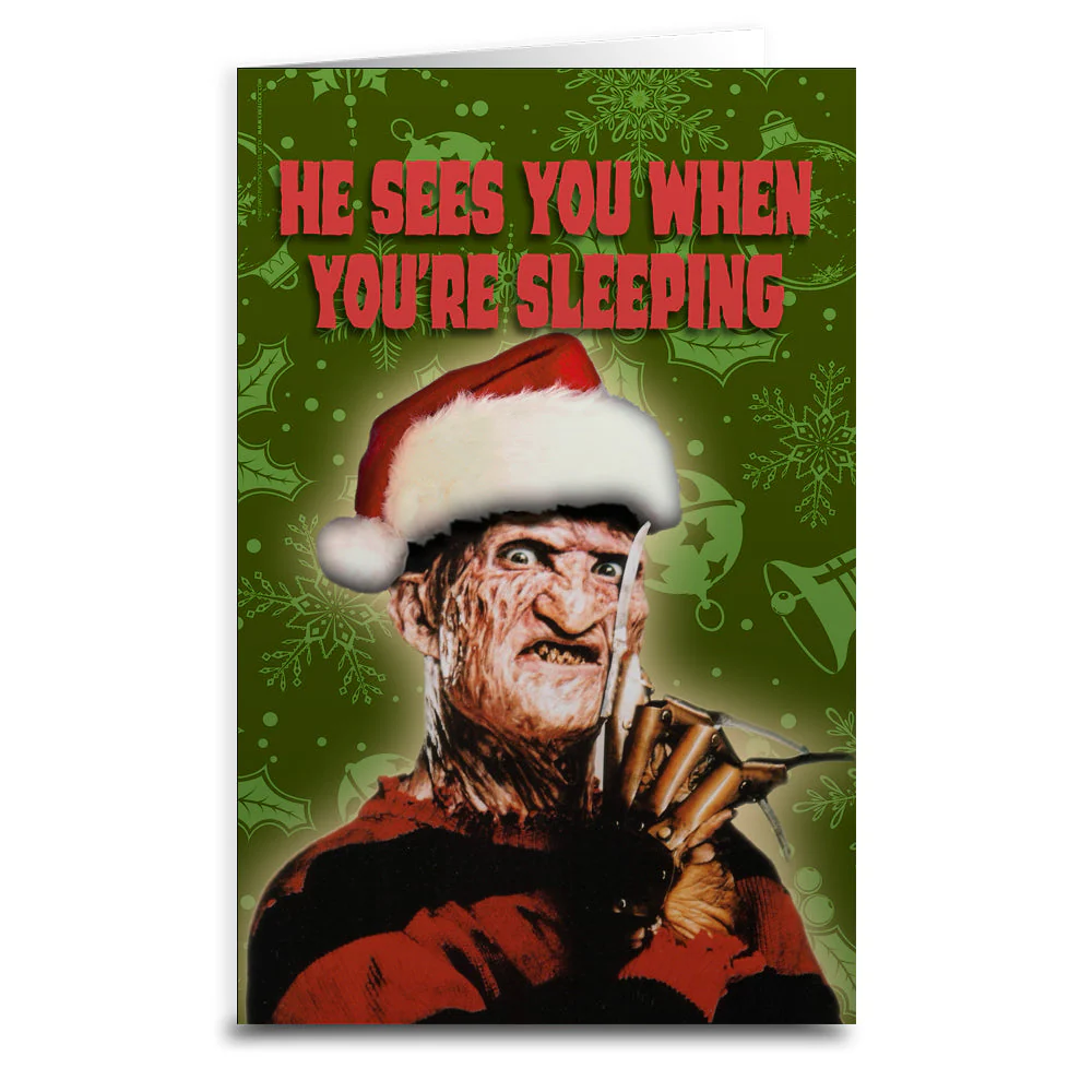 Freddy Krueger "When You're Sleeping" Greeting Card