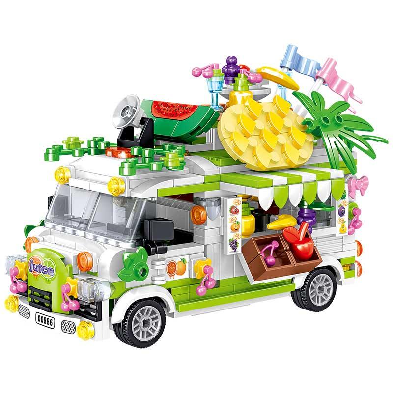Fruit Cart Food Truck Building Block toys Minifigures Food Trucks Fun for All over 500 Pieces - Image 4