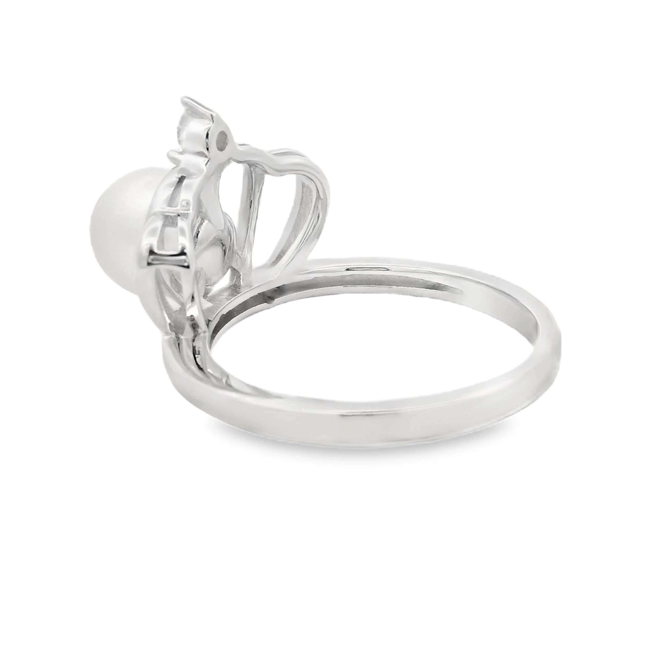 FW Pearl Cubic Zirconium Ring Sterling Silver - Image 5