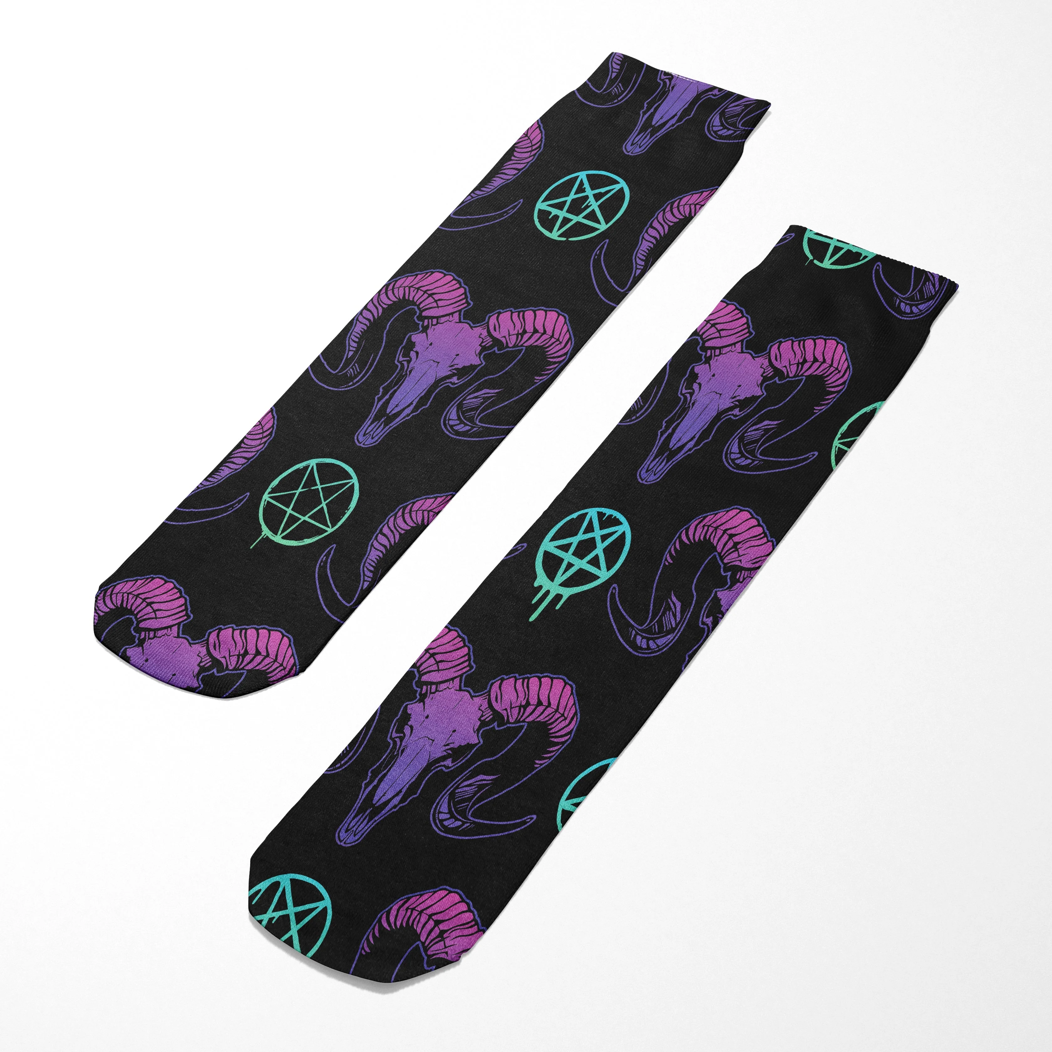 Goat Skulls and Pentacles Socks - Image 2