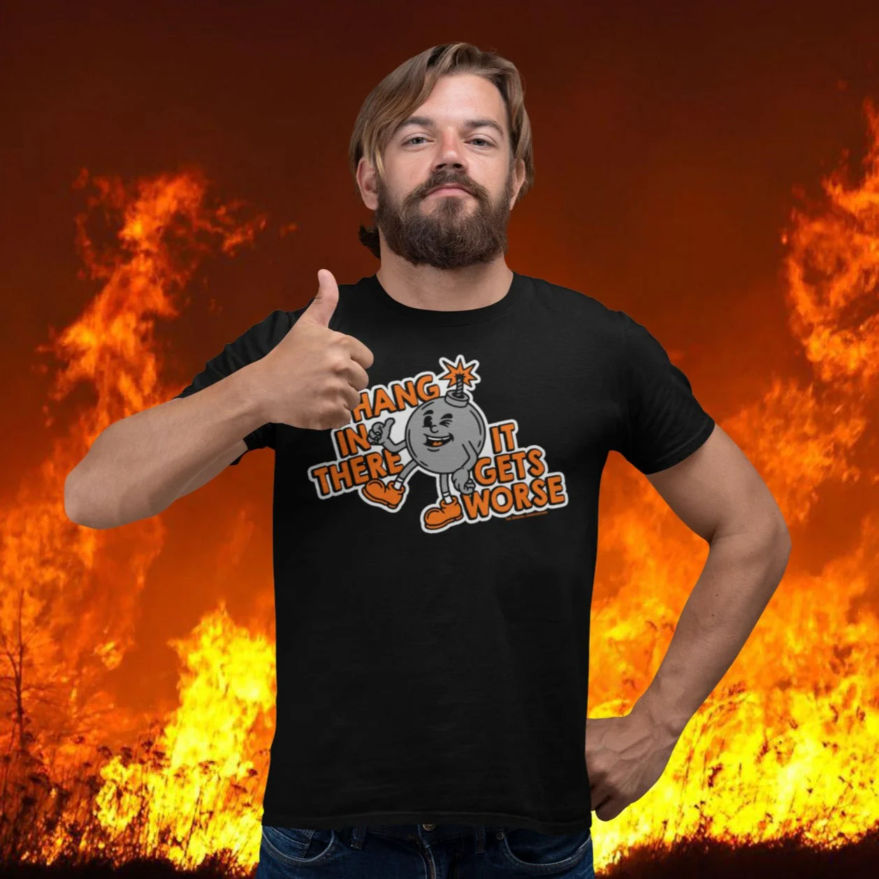 Hang In There It Gets Worse T-Shirt - Image 2