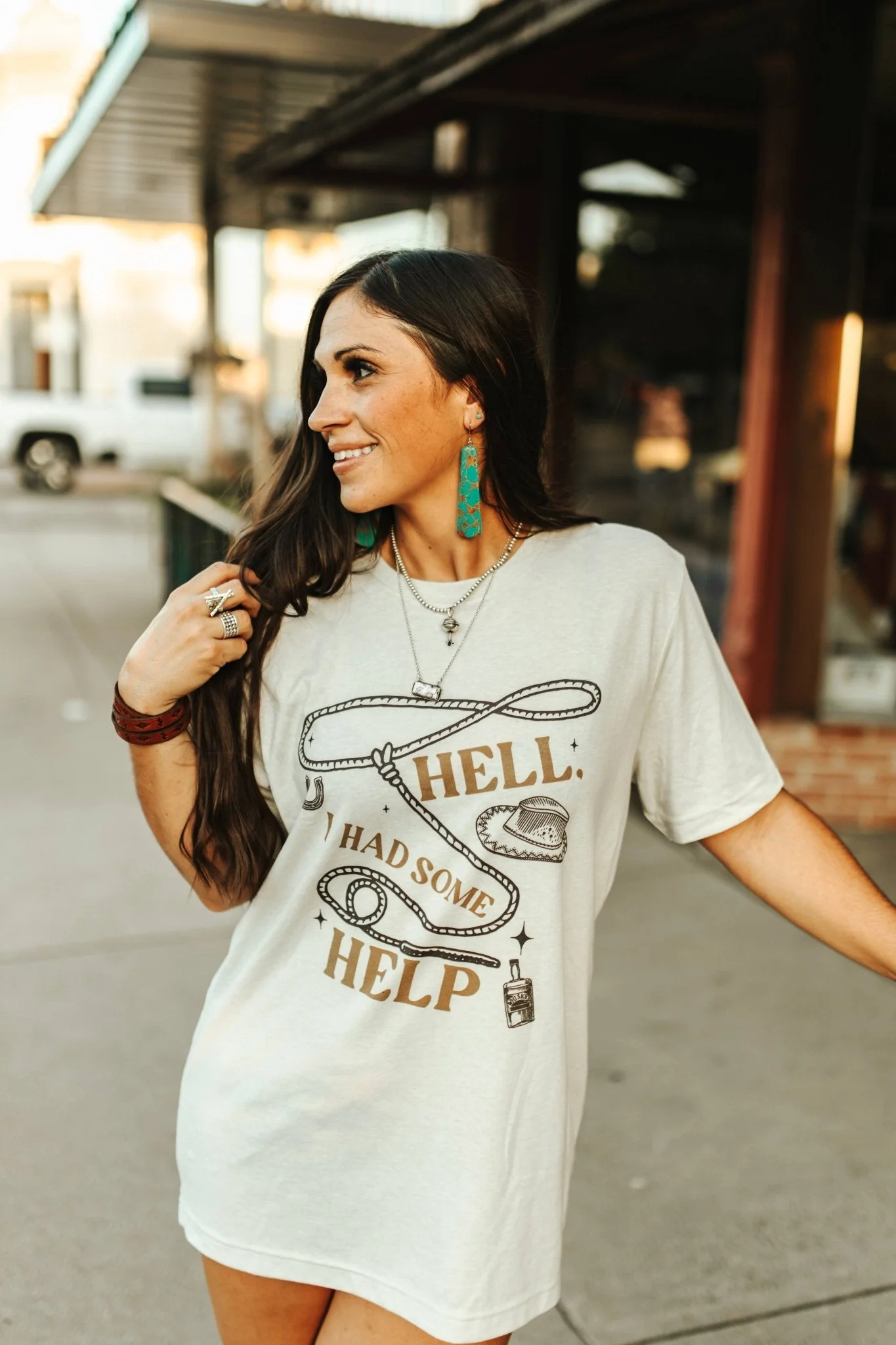Hell I Had Some Help Graphic Tee - Image 3