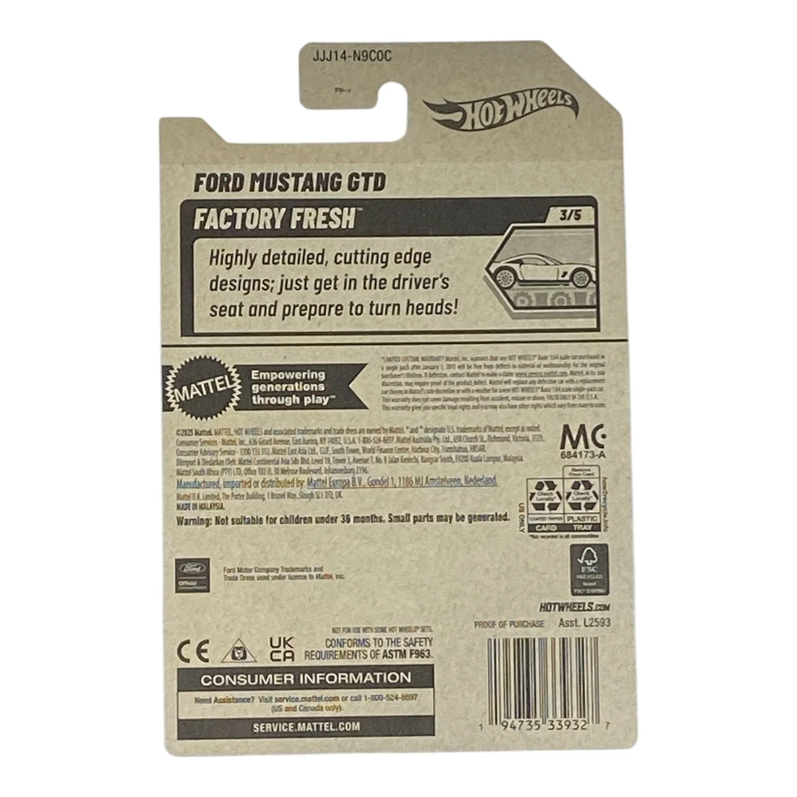 Hot Wheels Ford Mustang GTD - Factory Fresh Series 3/5 - Image 2
