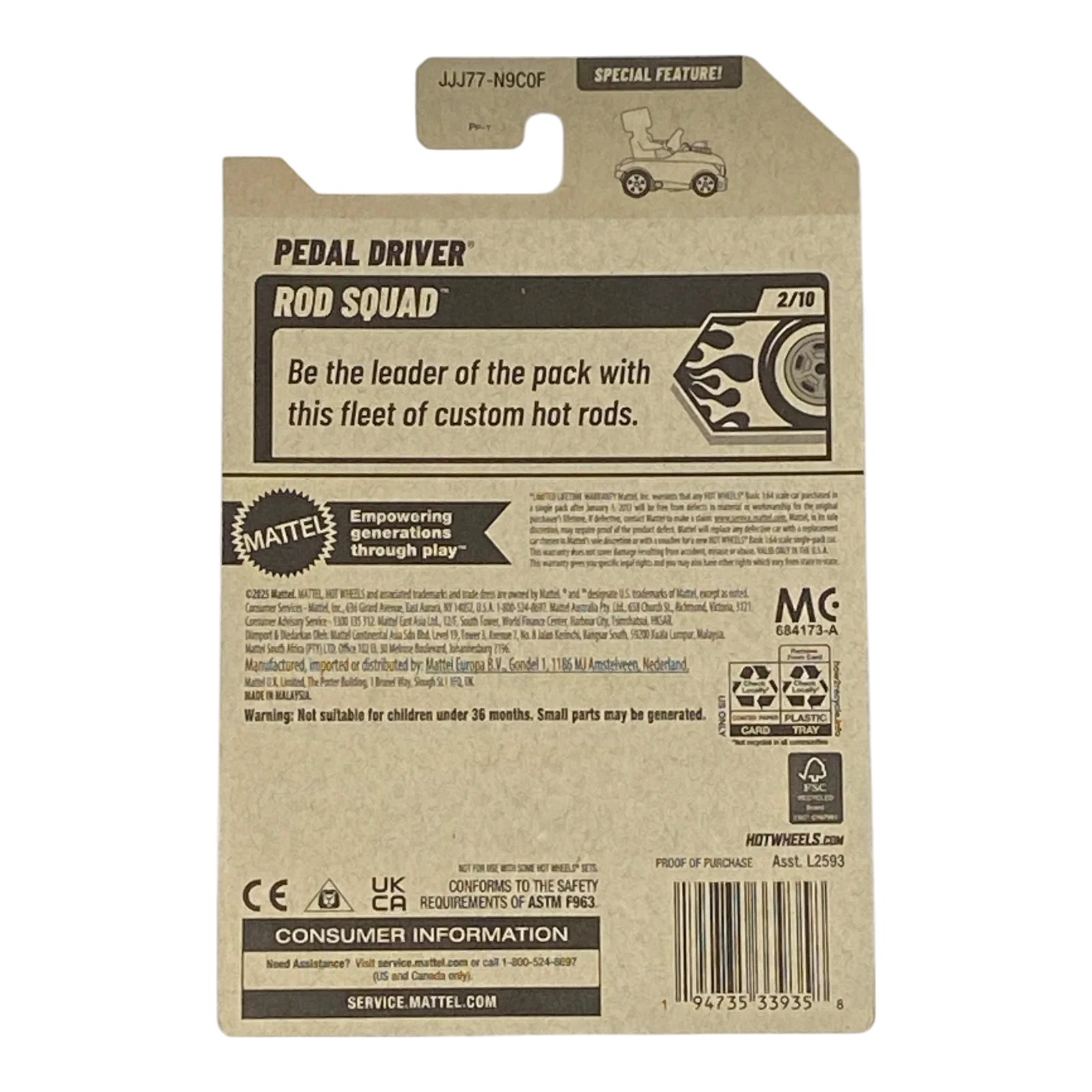 Hot Wheels Pedal Driver - Rod Squad Series 2/10 - Image 2