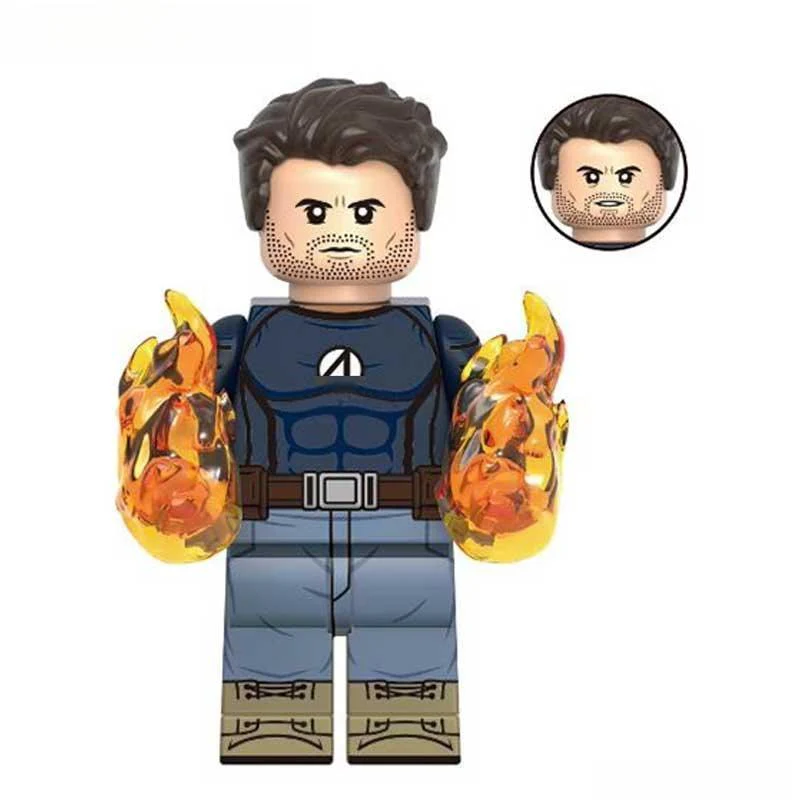 Human Torch from Deadpool & Wolverine Movie Lego Minifigures Custom Toys