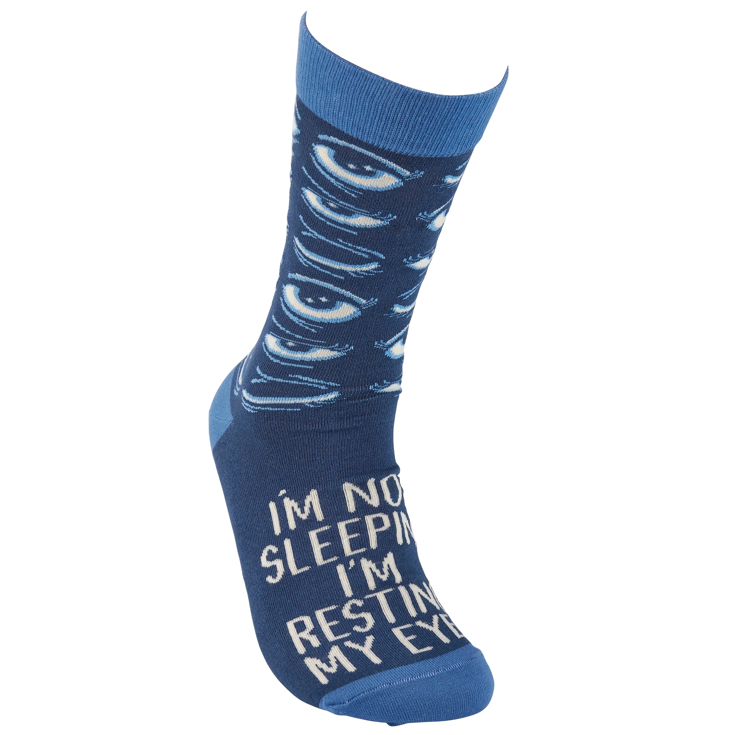 I'm Not Sleeping I'm Resting My Eyes Socks | Sleepy Tired Eyes Novelty Socks - Image 7