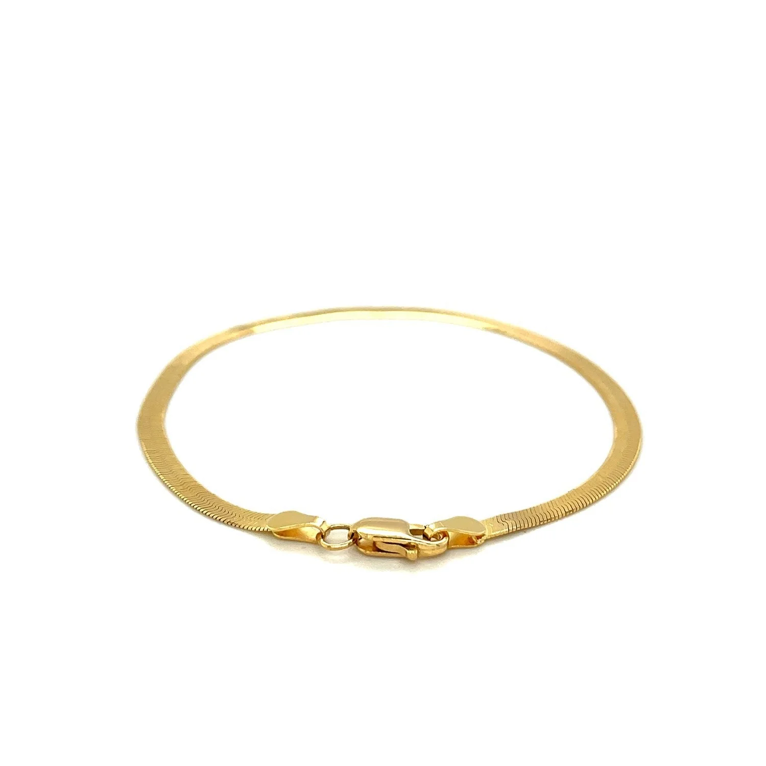 Imperial Herringbone Bracelet in 10k Yellow Gold (2.80 mm) - Image 3