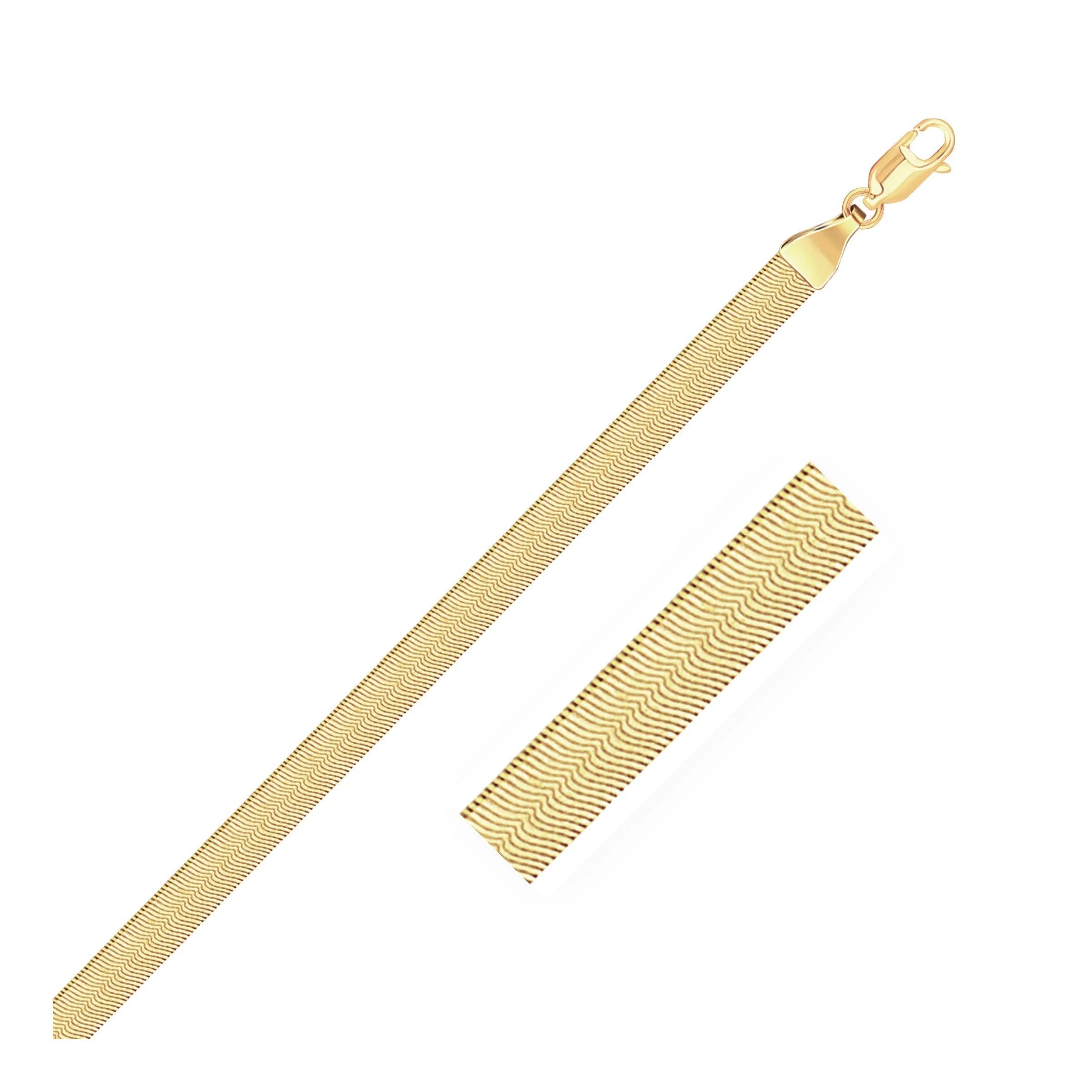 Imperial Herringbone Bracelet in 10k Yellow Gold (3.80 mm) - Image 2