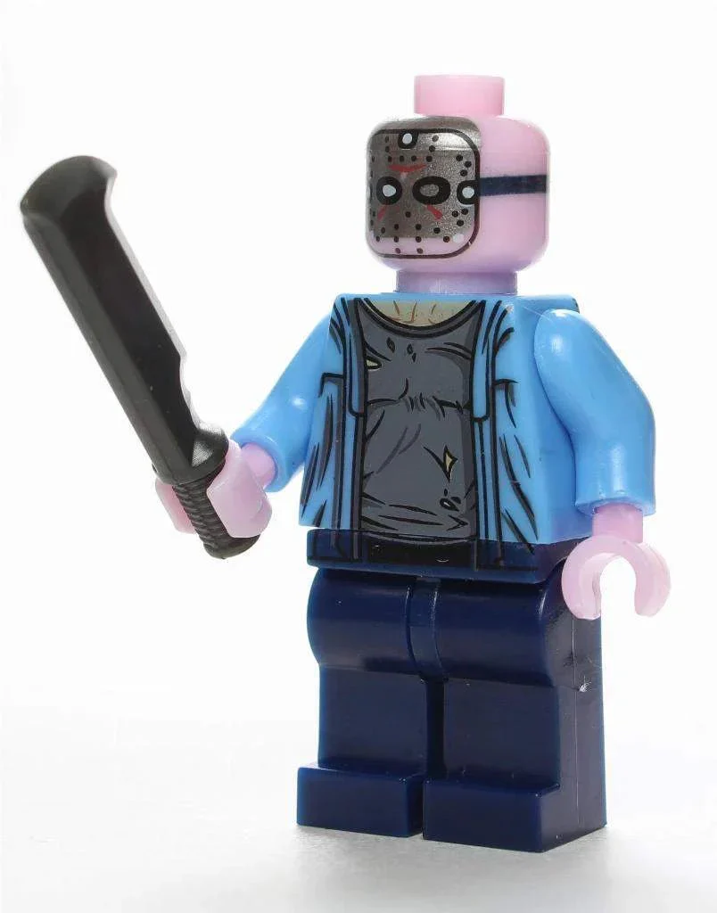 Jason Voorhees Friday The 13th Blue NES Lego Minifigures Custom Horror Toys 5 - Image 3