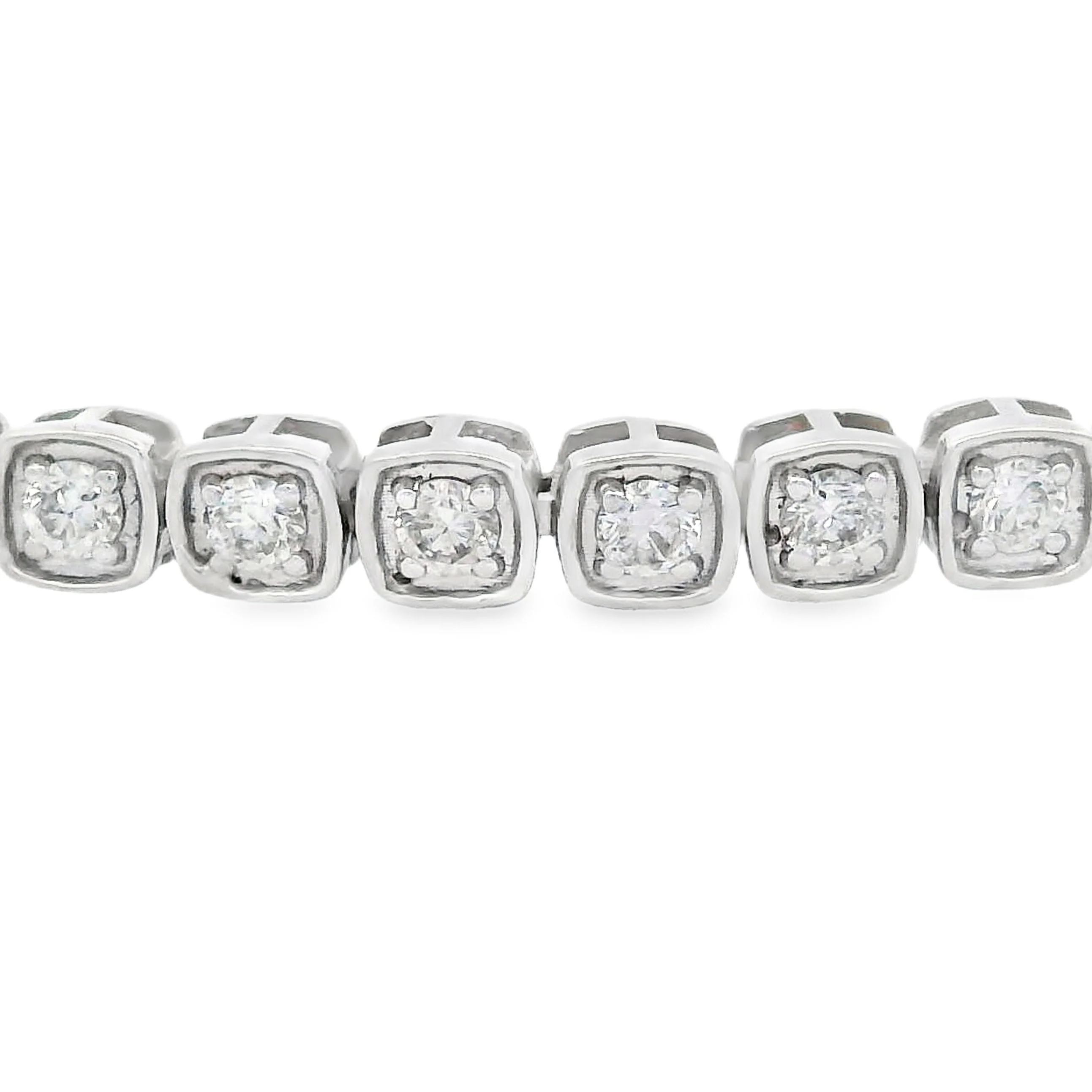 Lab Grown Diamond Tennis Bracelet 10KT White Gold - Image 2