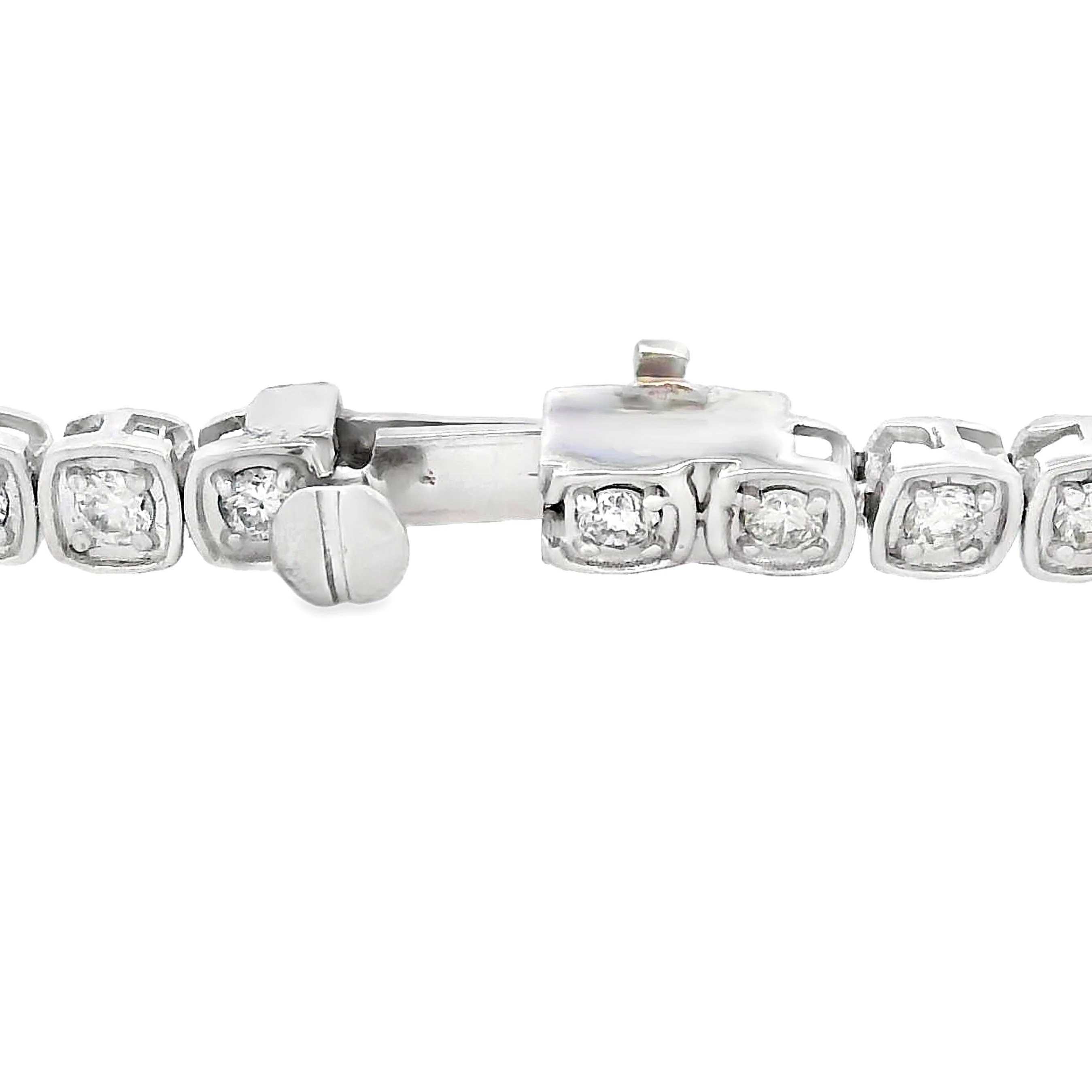 Lab Grown Diamond Tennis Bracelet 10KT White Gold - Image 3