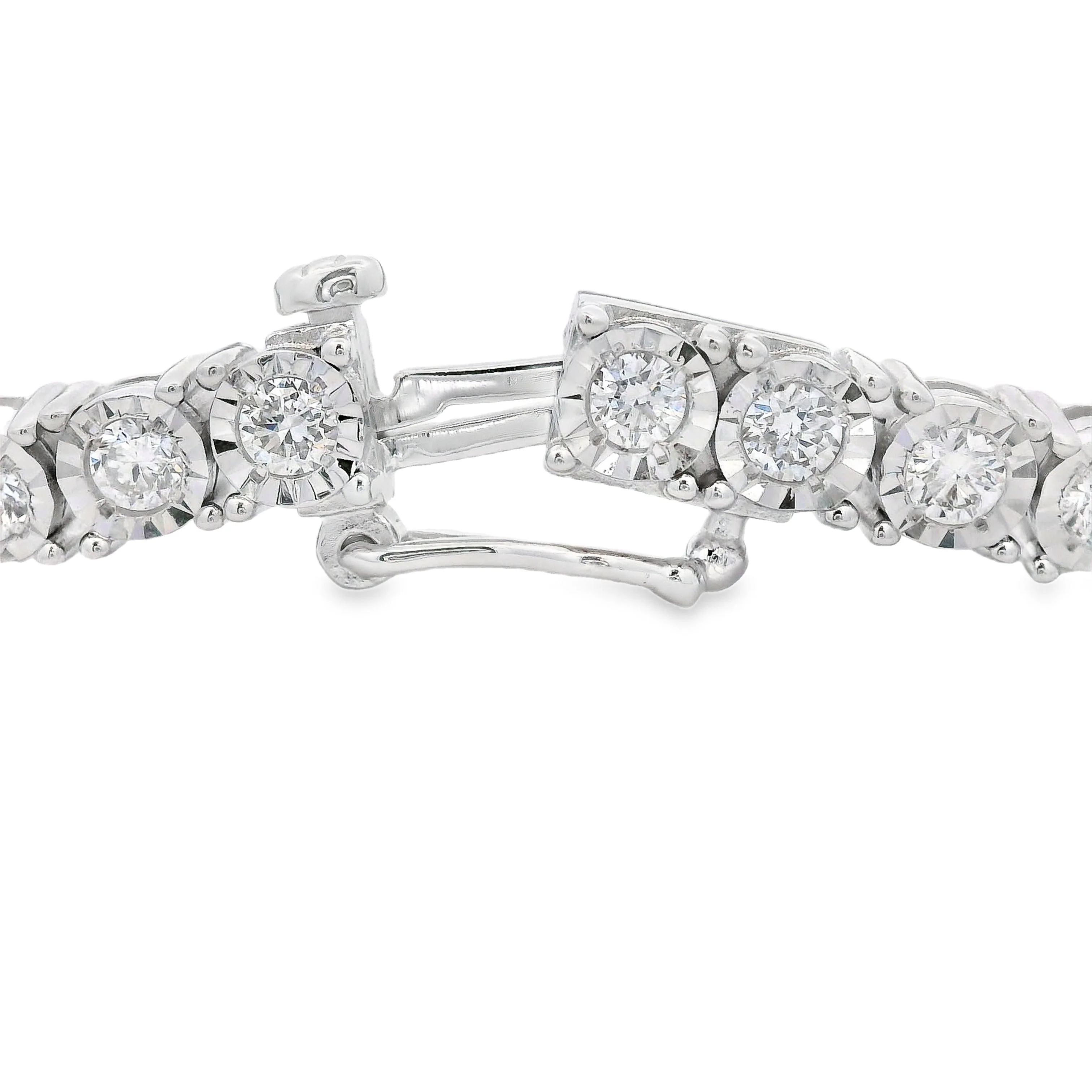 Lab Grown Diamond Tennis Bracelet Sterling Silver - Image 3