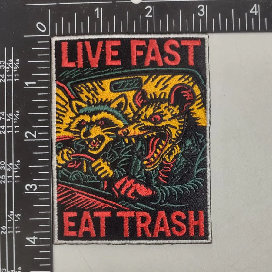 Live Fast Eat Trash Patch - Image 3