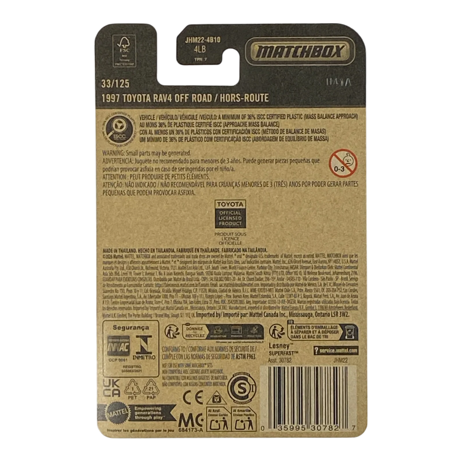 Matchbox 1997 Toyota RAV4 Off Road / Hors-Route - 2026 Matchbox Series 33/125 - Image 2