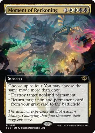 Moment of Reckoning (Extended Art) (SOS-353) - Secrets of Strixhaven Foil