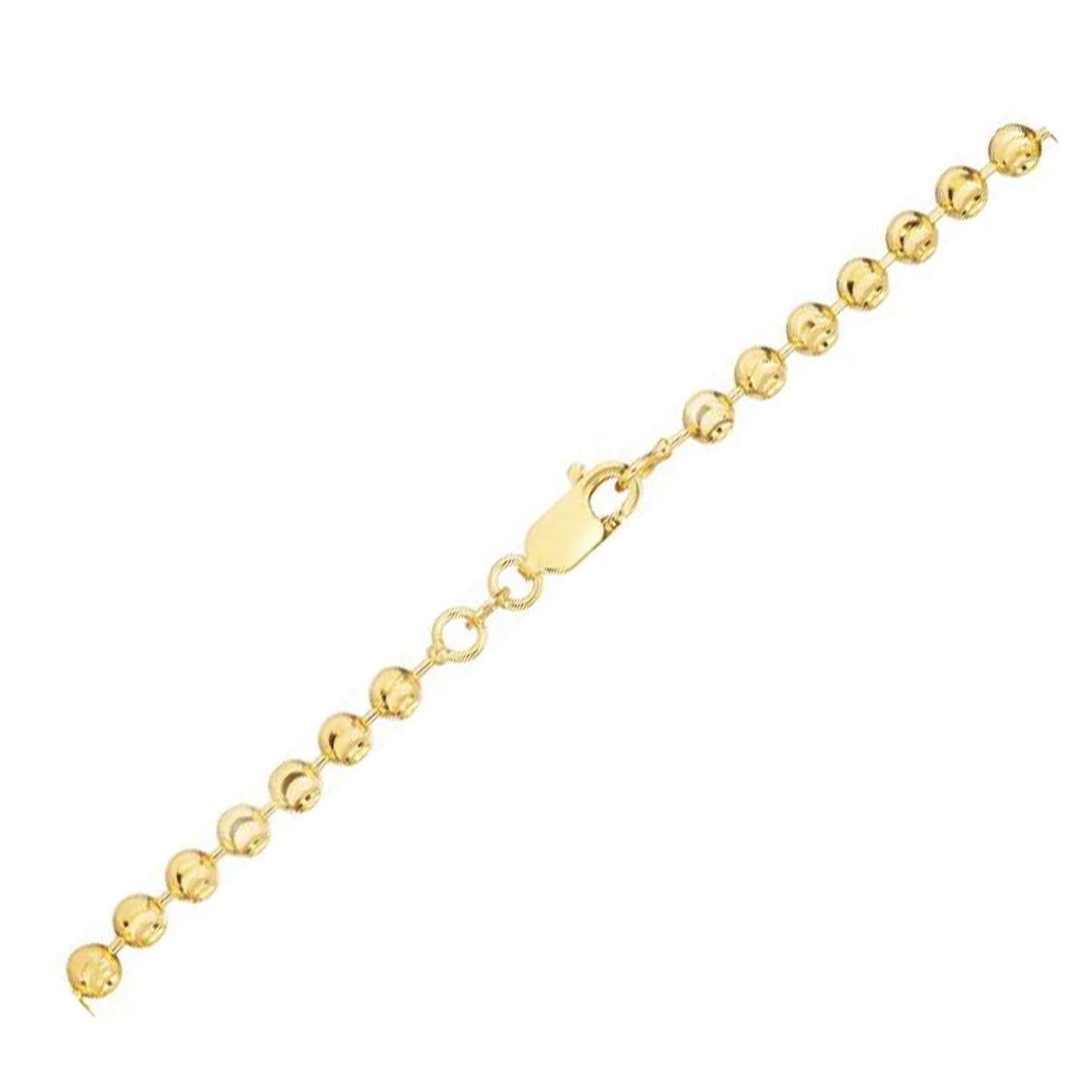 Moon Cut Bead Chain Bracelet in 14k Yellow Gold  (3.00 mm) - Image 5
