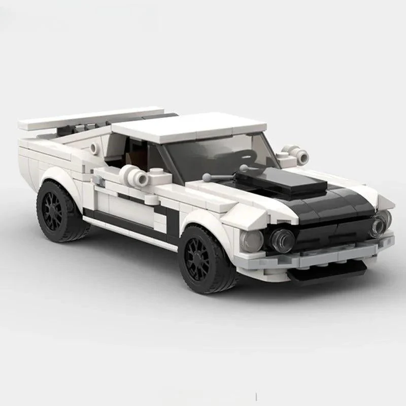 Mustang Boss 302 Classic Muscle Custom Lego Cars Minifigures Building Block Toys - Image 3