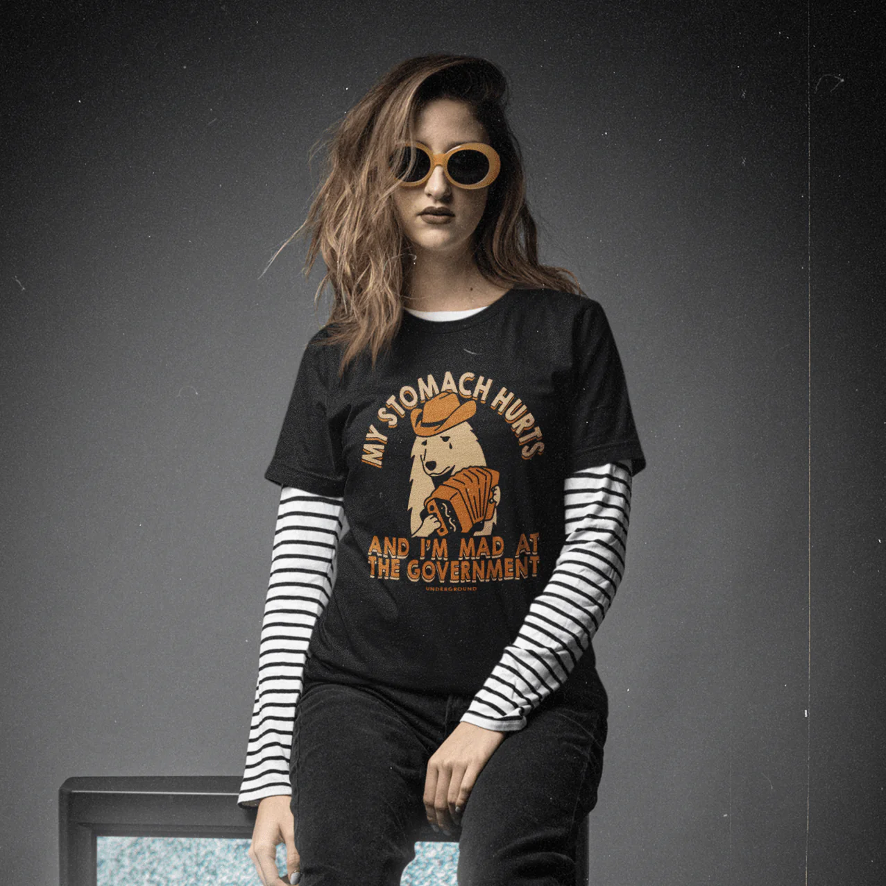 My Stomach Hurts and I'm Mad at the Government T-Shirt - Image 2
