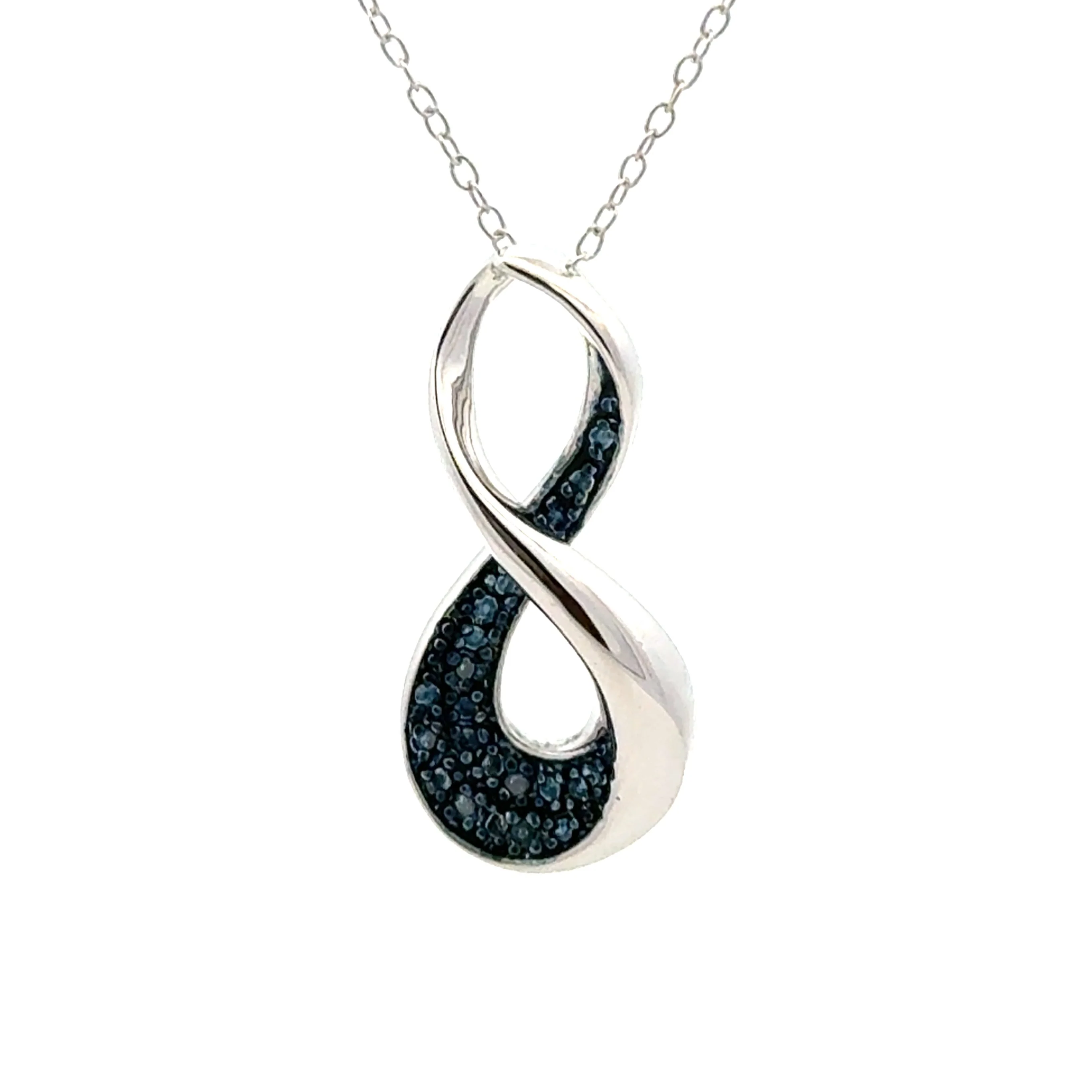 Natural .03ct Diamond Fashion Pendants Sterling Silver - Image 4