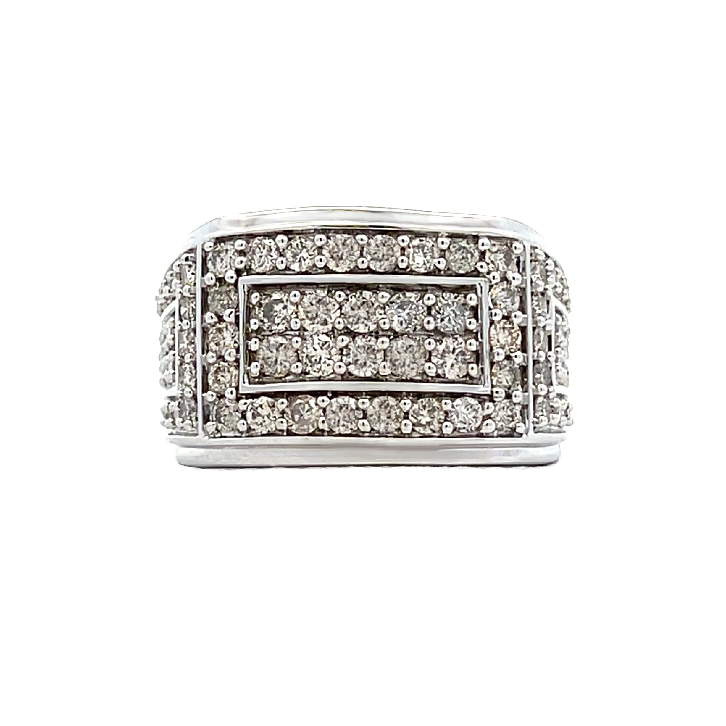 Natural 2.04ct Diamond Mens Ring 10KT White Gold - Image 3