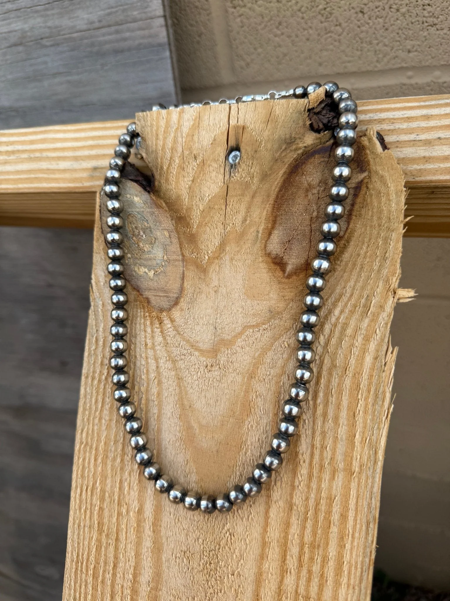 Pick your Size & Length - Silver Beads Necklace - Image 3