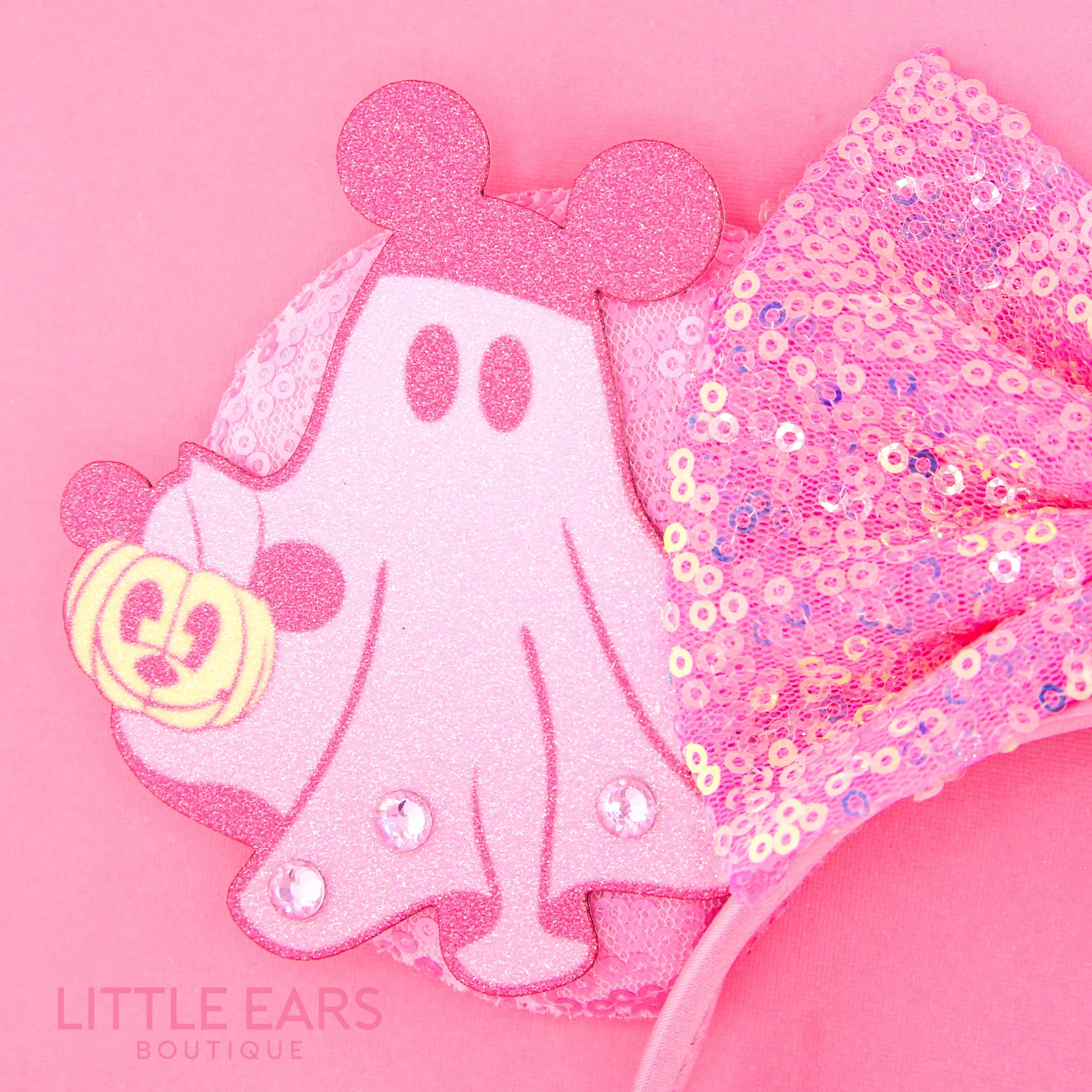 Pink Ghosts Halloween Ears - Image 2