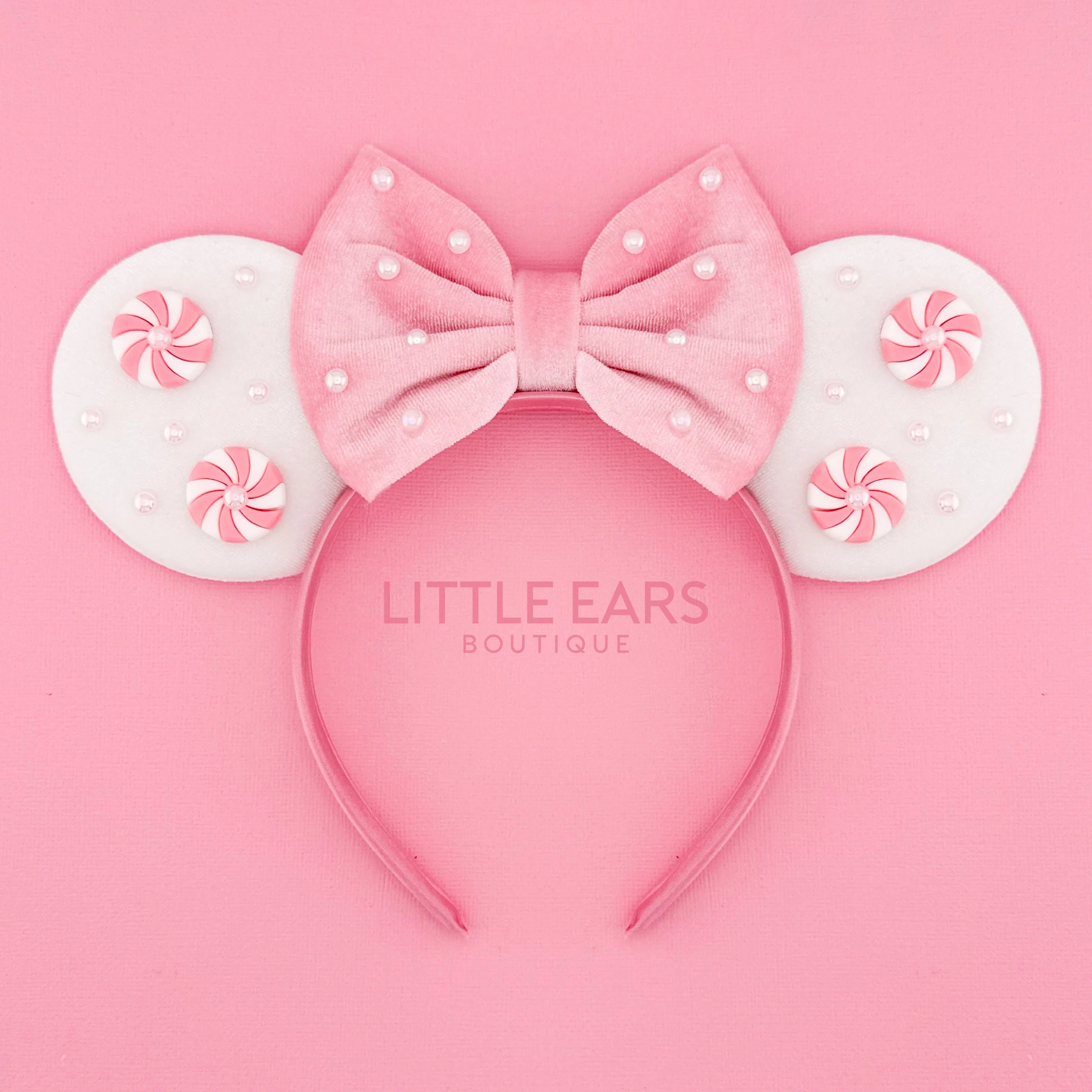 Pink Velvet Christmas Ears