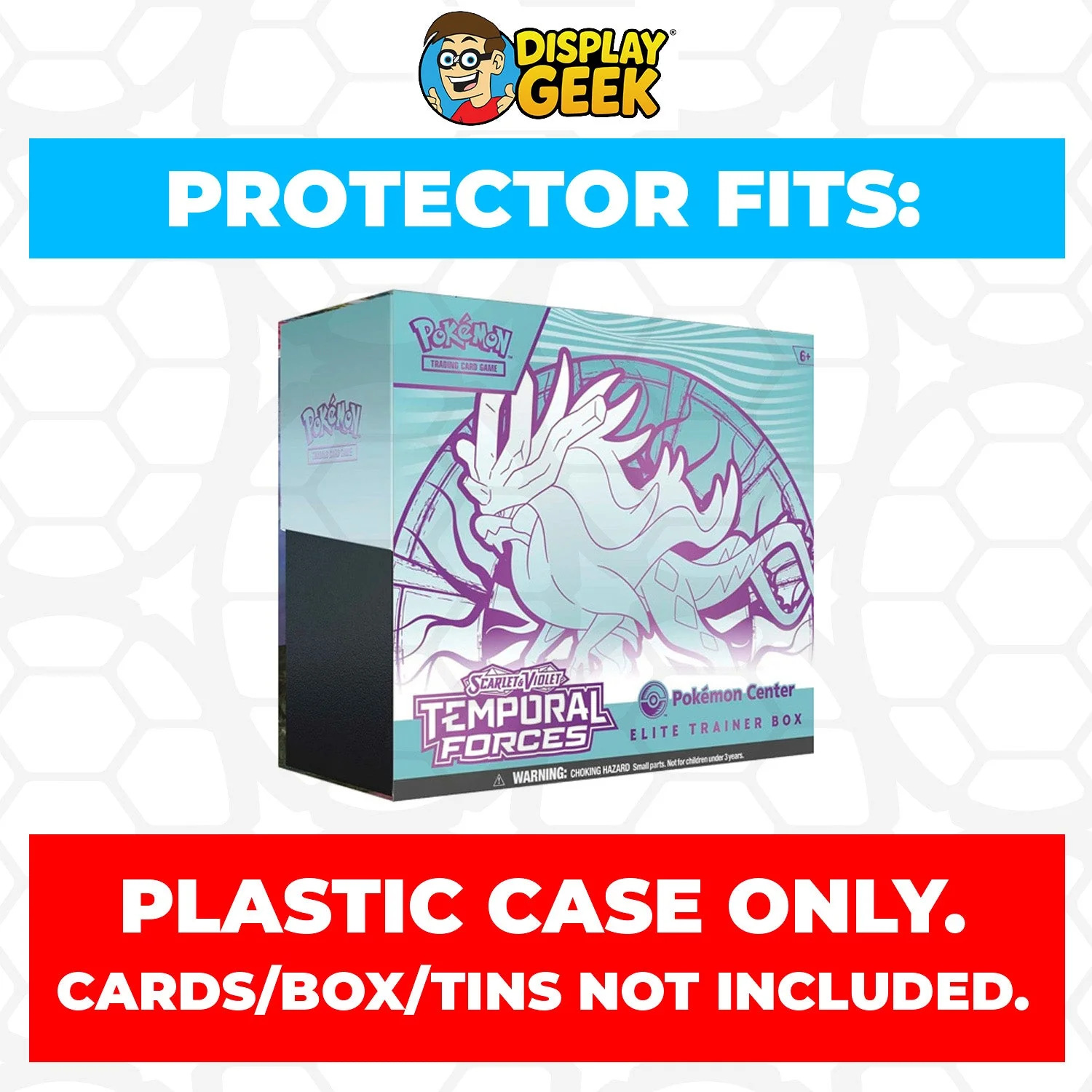 Plastic Protector for Pokemon TCG 2024 Scarlet & Violet Temporal Forces Walking Wake Pokemon Center ETB Elite Trainer Box - Image 2