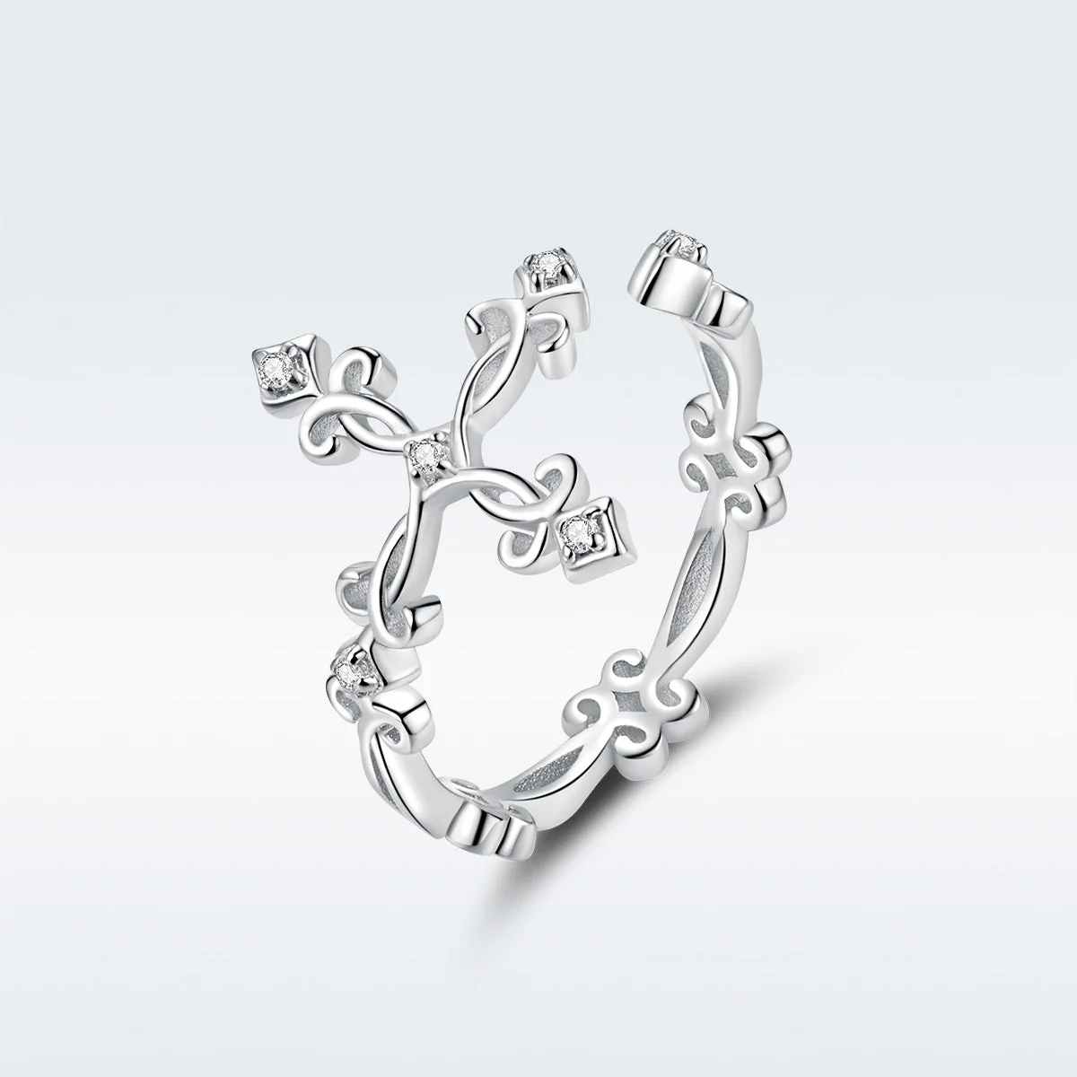 S925 Sterling Silver 0.4cm Width Pavé Setting CZ Ring - Image 3