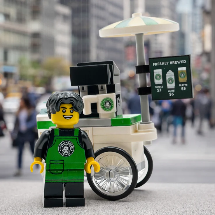 Somanybucks Coffee Cart with Minifig - Image 2