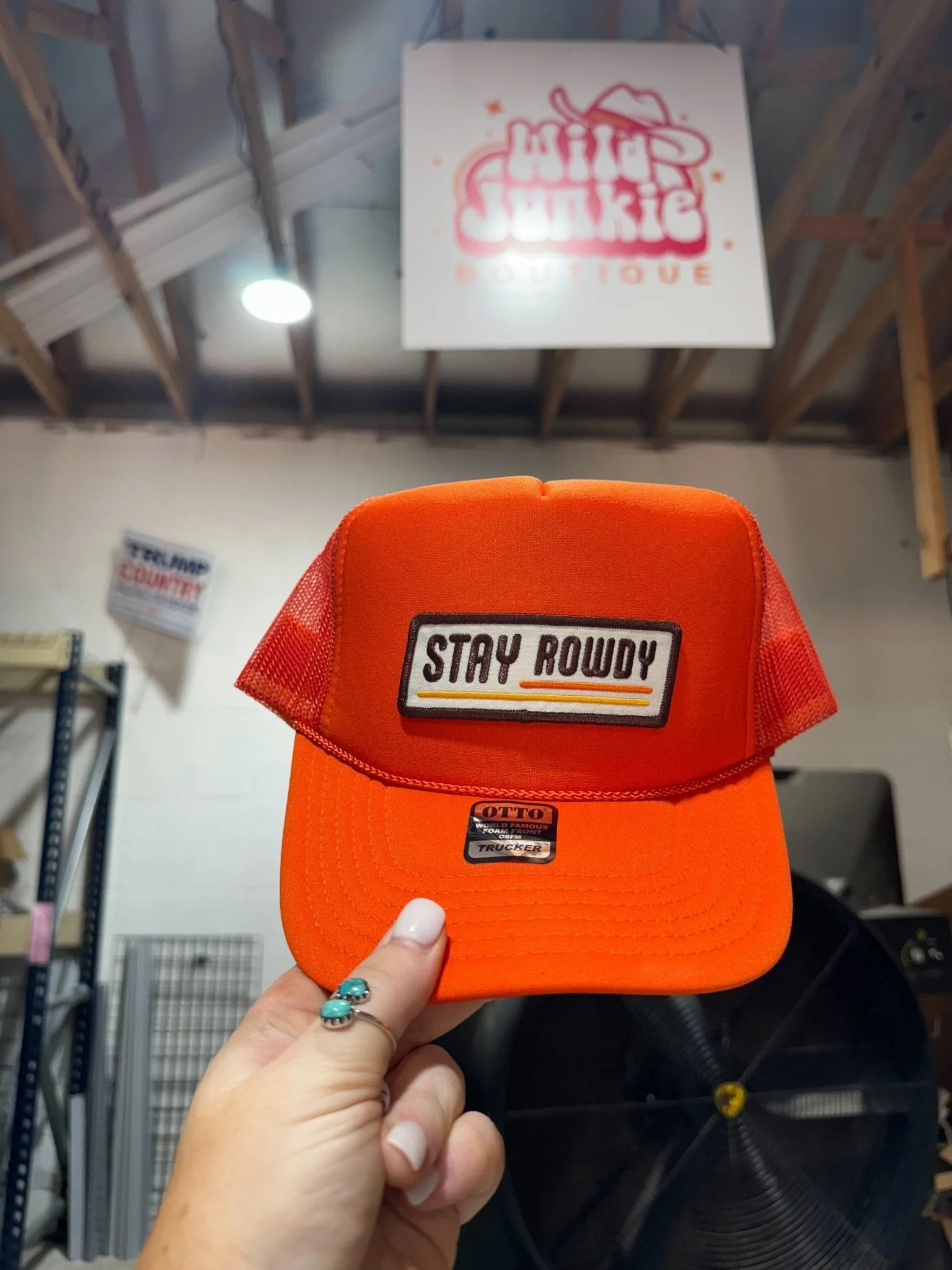 Stay Rowdy Trucker Hat - Image 2