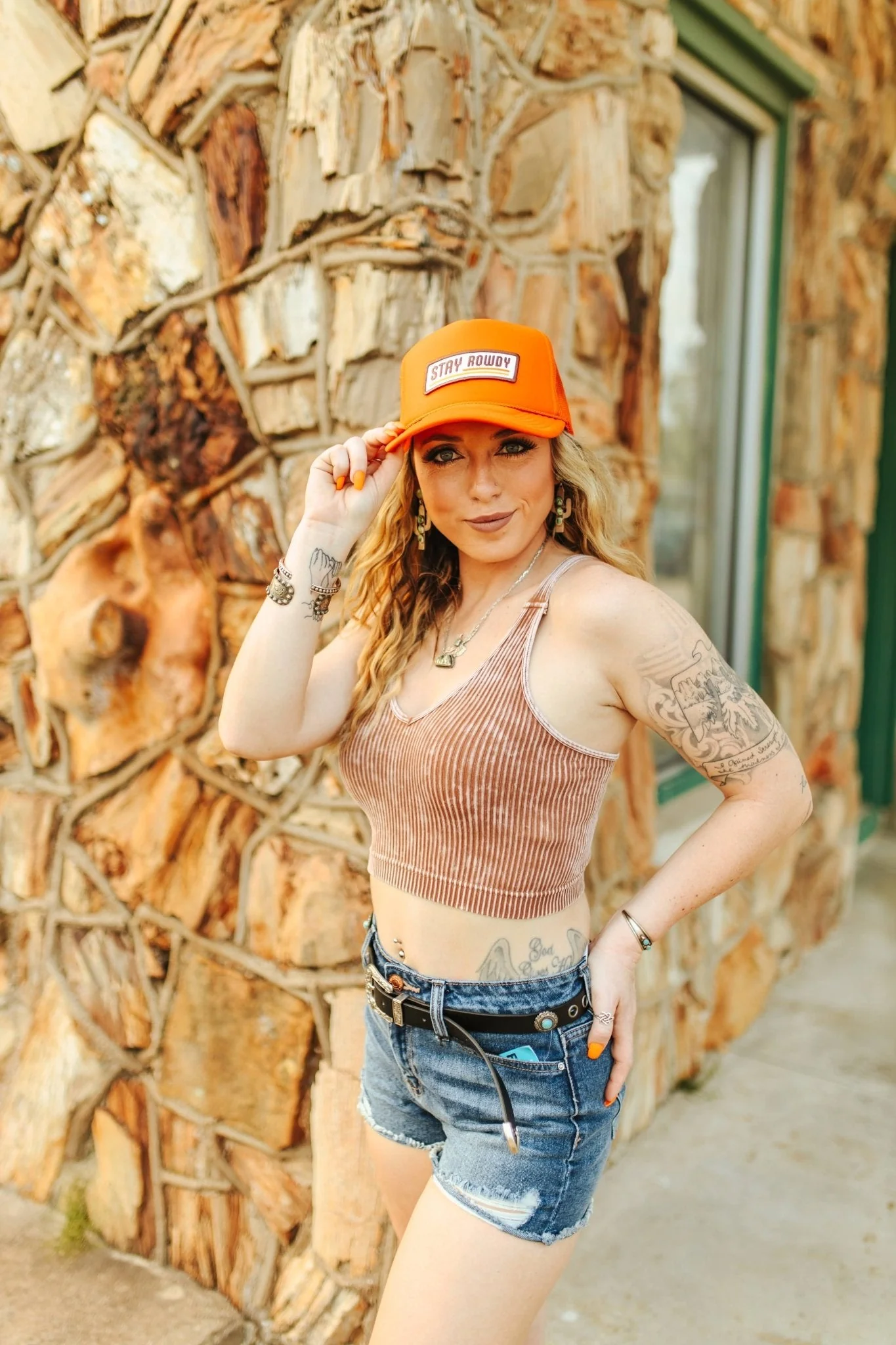 Stay Rowdy Trucker Hat - Image 4