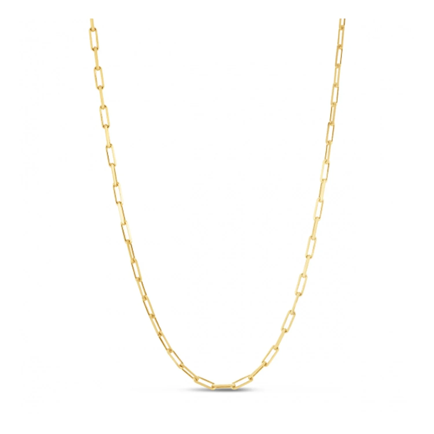 Sterling Silver Gold Plated Paperclip Chain (2.95 mm) - Image 4