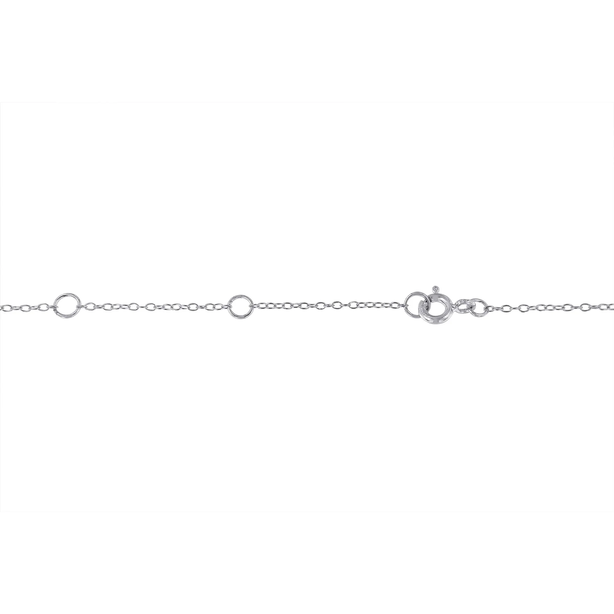 Sterling Silver Treated Diamond By Yard Necklace (3/4 cttw, Blue Color, I2-I3 Clarity) - Image 6