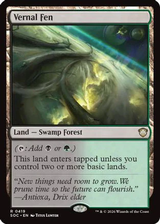 Vernal Fen (SOC-419) - Commander: Secrets of Strixhaven