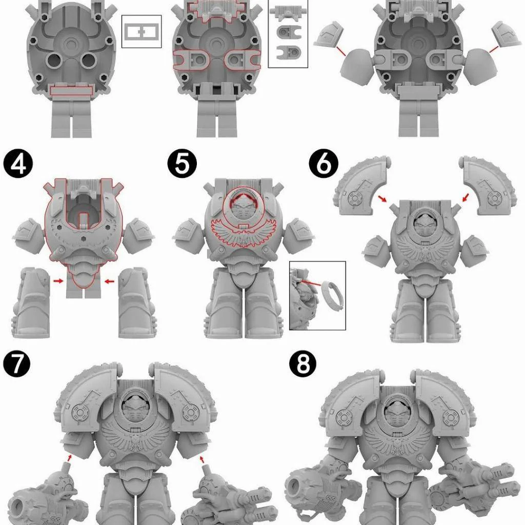 Warhammer 40,000 Blood Angels Saturnine Terminator Big Minifigure - Image 2