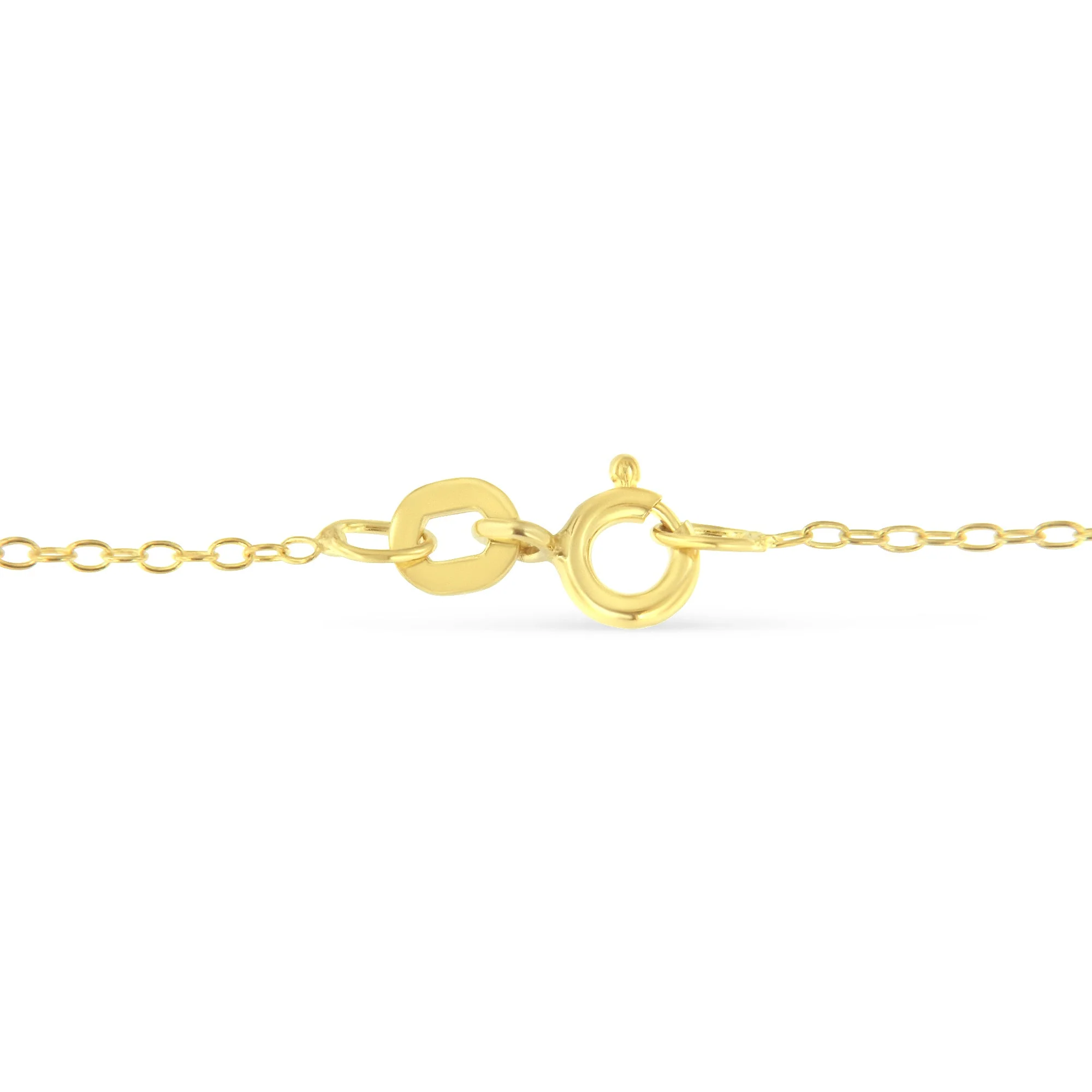 Yellow Color Plated Sterling Silver Diamond Station Necklace (1/2 cttw, K-L Color, I2-I3 Clarity) - Image 10