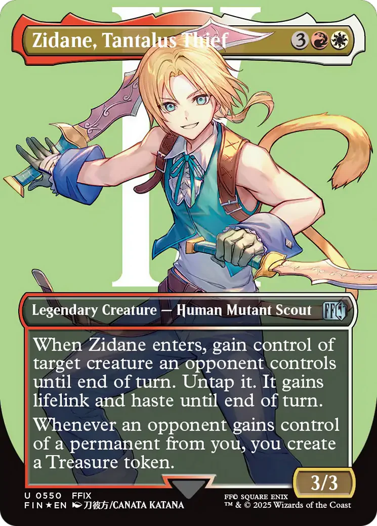 Zidane, Tantalus Thief (FIN-550) - FINAL FANTASY (Borderless) Foil