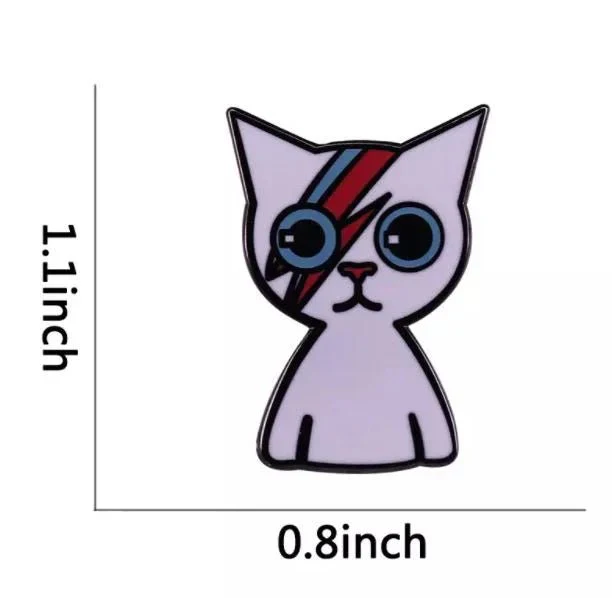 Ziggy Stardust Kitty David Bowie Enamel Pins small, durable, high quality accessories - Image 3