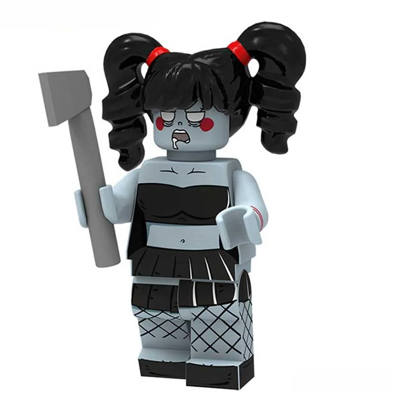 Zombie Punk Girl Lego Minifigures Custom Horror Toys